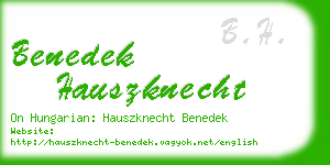 benedek hauszknecht business card